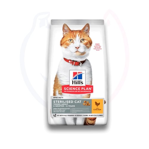 هيلز طعام جاف للقطط المعقمة البالغة بنكهة الدجاج -...