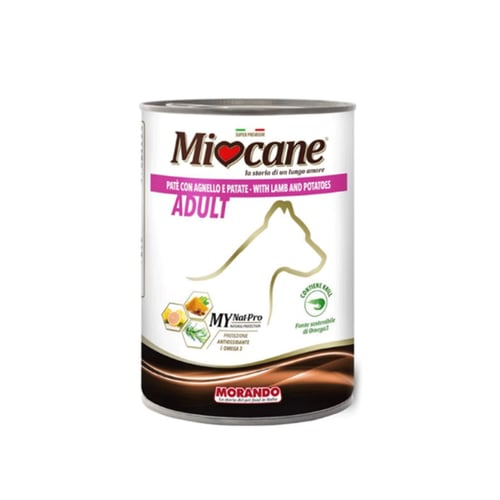 ميوكين طعام معلب للكلاب البالغة باتيه لحم الضأن وا...