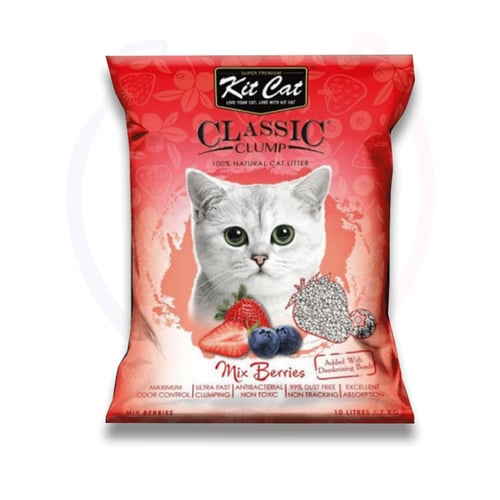 كت كات رمل كلاسيك توت وفراولة 30 لتر (20 كغ)