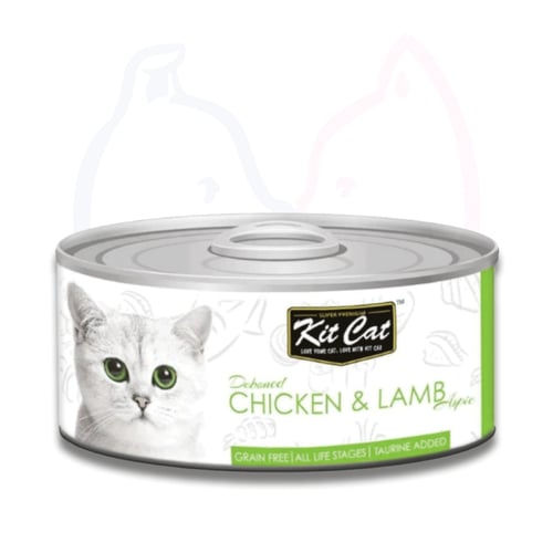 كت كات معلبات دجاج منزوع العظم مع لحم الضأن 80غ