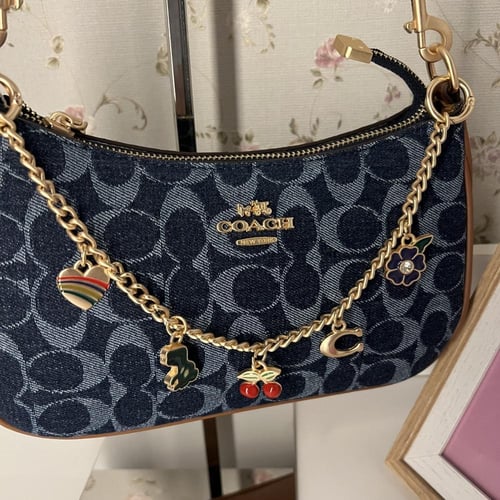 كوتش تيريDenim كحلي وبني + تشارم كوتش