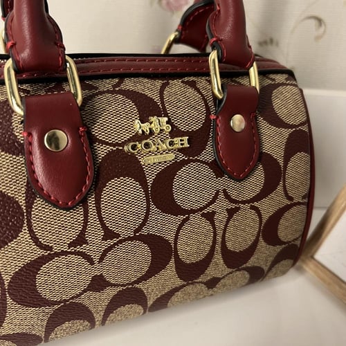 كوتش روان عنابي وكاكي 17cm