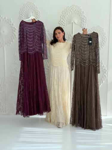Luxurious dress with colorful patterns