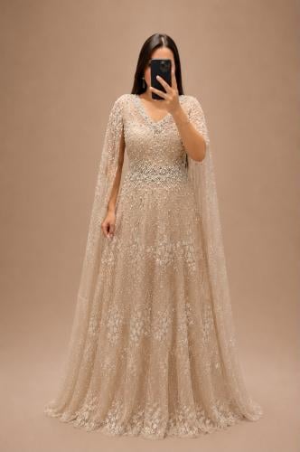 فستان سهرة قياسات شك