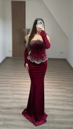فستان سهرة شك شتوي