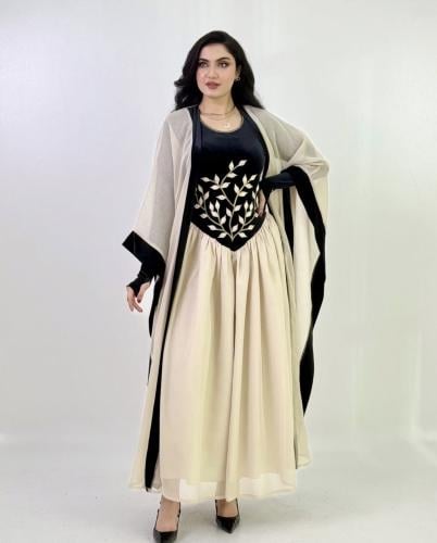 جلابية مخمل قطعتين