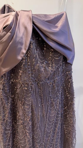 فستان سهرة بني شك فخم