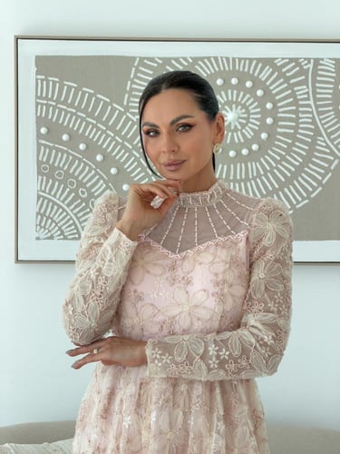 فستان عيد ناعم بلونين