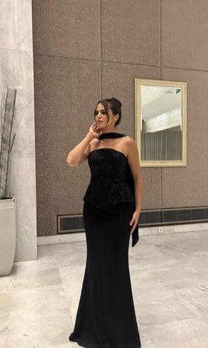 فستان سهرة شك مع شال