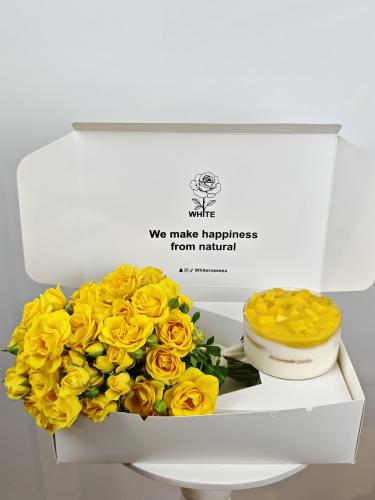 كيكه المانجو من جاناش مع بيبي روز اصفر