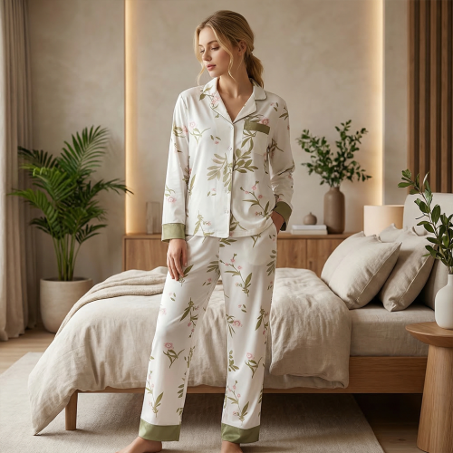 Long-sleeved pajama set