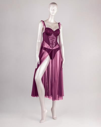 long lingerie dress