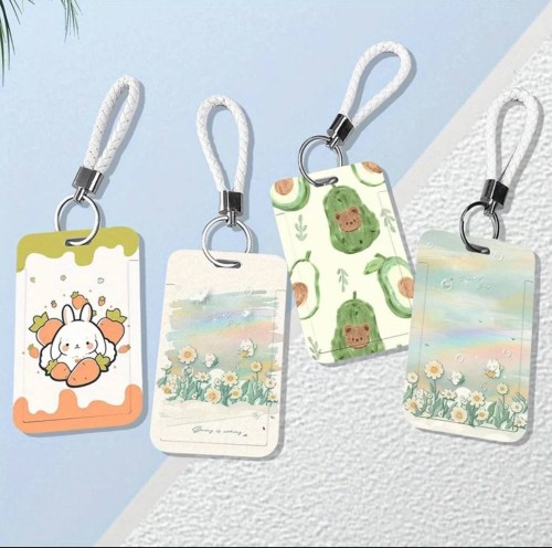 cute card holder with keychain حامل بطاقة بأشكال ل...