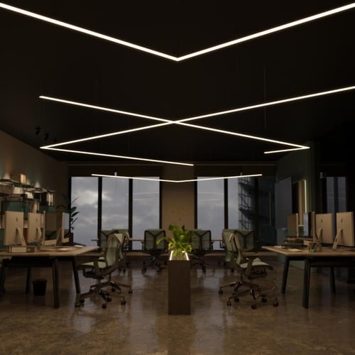 وحدات ( أجهزة ) إضاءة خطية معلقة 30 واط- الألمنيوم