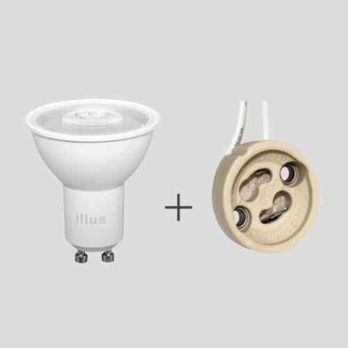 قاعدة مصباح لمبة سبوت لايت-7.7W-GU10-زاوية 100°-CR...