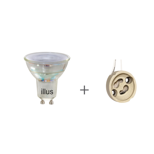 قاعدة مصباح لمبة سبوت لايت-4.8W-GU10-زاوية 40°-CRI...