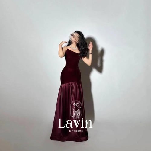 فستان عودي مخمل جوخ