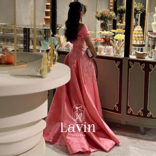 فستان زهري سهرة انيق