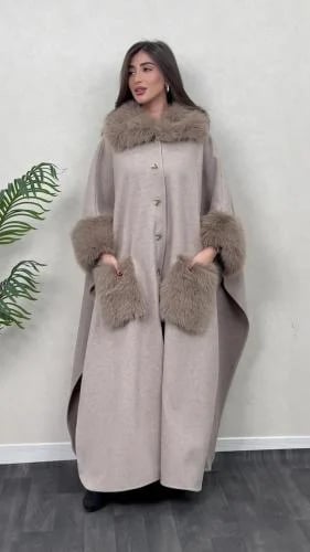 كاب طويل جوخ بفرو
