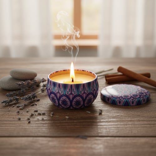 Decorative candle with a artistic box (multiple co...