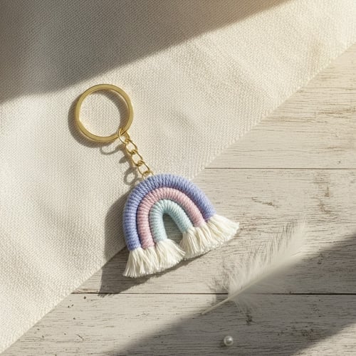 Rainbow keychain 6 pieces