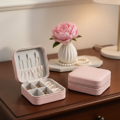 Elegant leather accessories and jewelry organizer