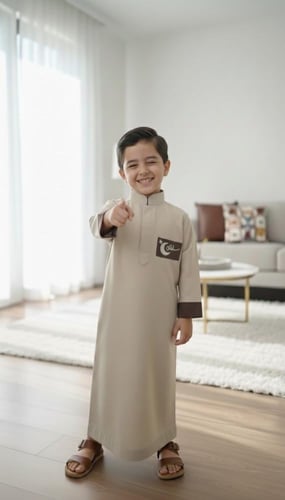 ثوب رمضاني بالأسم أنيق حصري شكل جديد
