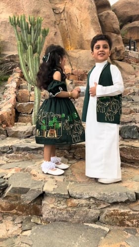 فستان بناتي اليوم الوطني