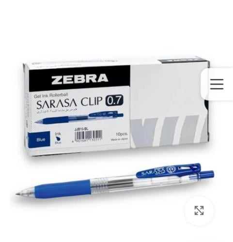 بكت قلم زبرا سراسا كليب لون ازرق 0.7 البكت 10 قلم