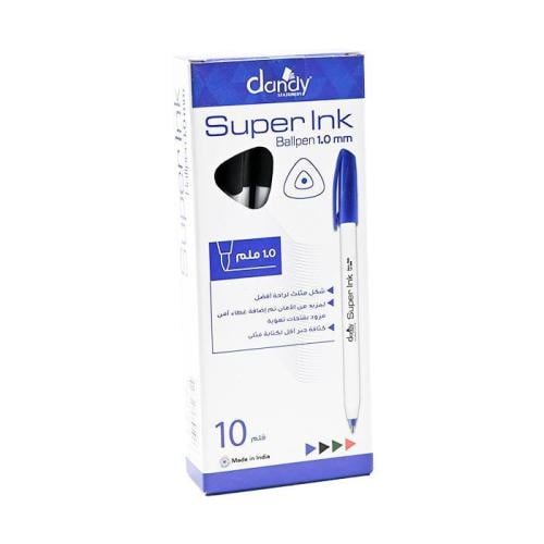 اقلام حبر داندي لون اسود علبه 10 قلم