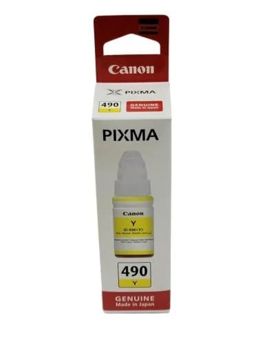 حبر طابعه كانون 490 +اسود+ازرق+احمر+اصفر