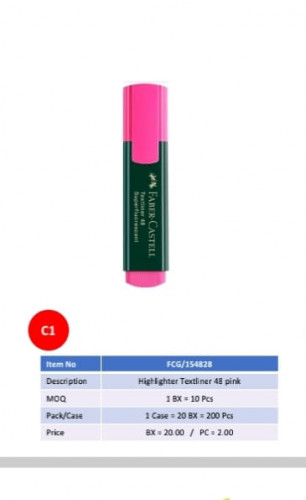 اقلام تحديد فابركاستل لون وردي علبه 10 حبه