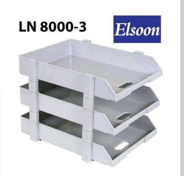 رفوف مكتب السون رمادي 3 دور