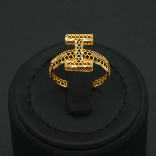 خاتم ذهب نسائي عيار 21 ( I ) (R6238)