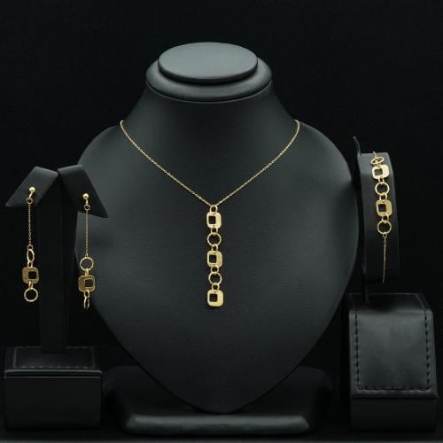 طقم ذهب ايطالي بدون خاتم(S4328)