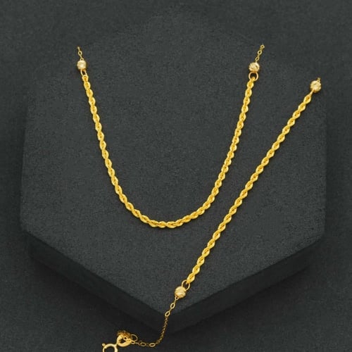 عقد + سوارة ذهب عيار 21 (NB7434)