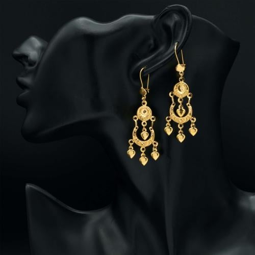 حلق ذهب عيار 21 (E3649) WF