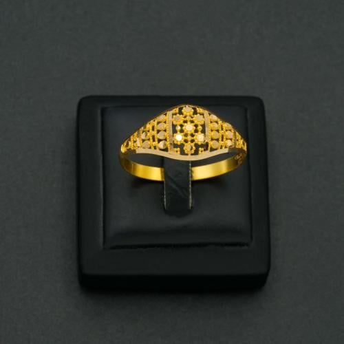 خاتم ذهب نسائي عيار 21 (R5859)