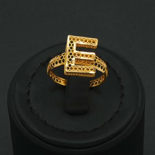 خاتم ذهب نسائي عيار 21 ( E ) (R6242)