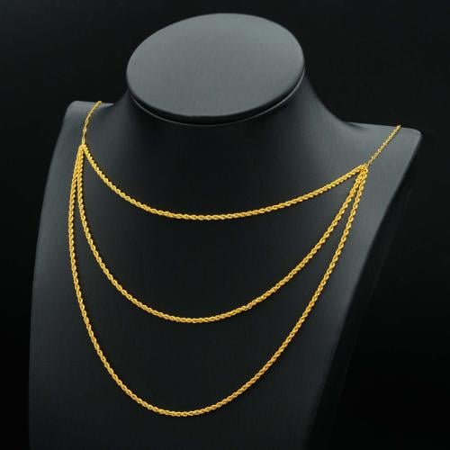 عقد ذهب مبروم 3 أدوار عيار 21(N4725)