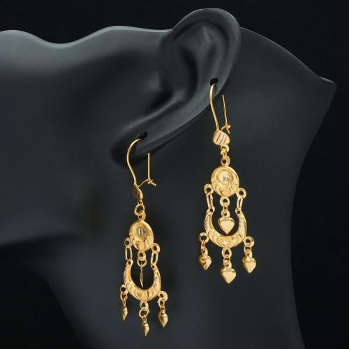 حلق ذهب عيار 21 (E5369) WF