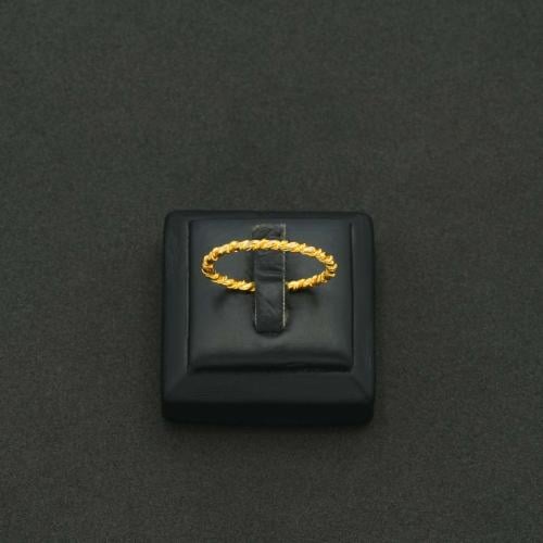 دبلة ذهب مبروم صب عيار 21 (R7171)