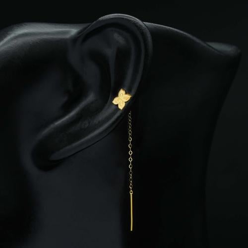 حلق ذهب فردة (E4823)