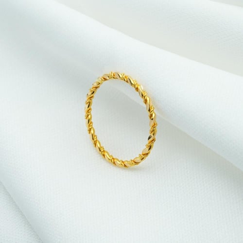 دبلة ذهب مبروم عيار 21 (R5199)