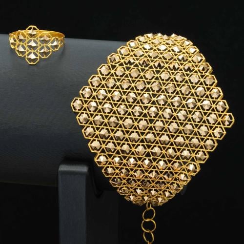 سوارة و خاتم ذهب عيار 21 (B5751)