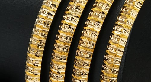 غوايش نسائي ( نقش عريض ) عيار 21 (B4914)