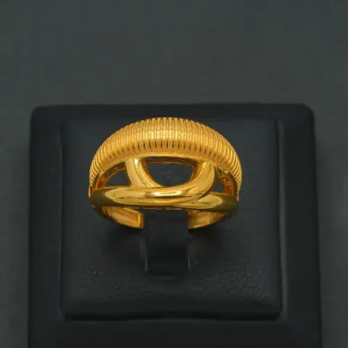 خاتم ذهب إيطالي عيار 21 (R9429)
