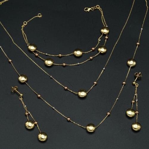 طقم ذهب ايطالي بدون خاتم (S4333)