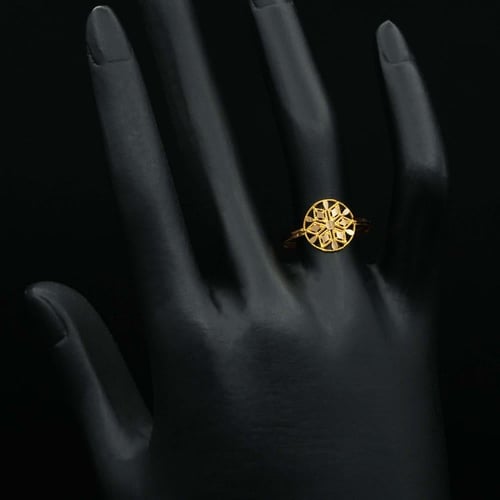 خاتم ذهب عيار 21 (R4256) WF