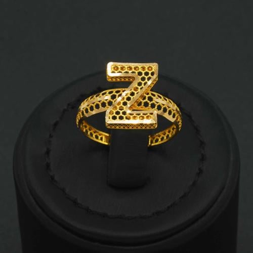 خاتم ذهب نسائي عيار 21 ( Z ) (R6247)